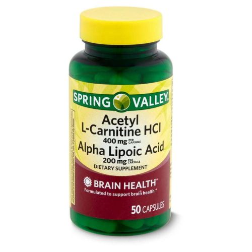 Spring Valley Acetyl L-Carnitine HCl and Alpha Lipoic Acid Dietary Supplement, 50 Count Spring Valley Acetyl L-Carnitine HCl and Alpha Lipoic Acid Dietary Supplement, 50 Count