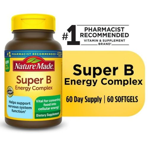 Nature Made Super B Energy Complex Softgels; Dietary Supplement; 60 Count Nature Made Super B Energy Complex Softgels; Dietary Supplement; 60 Count